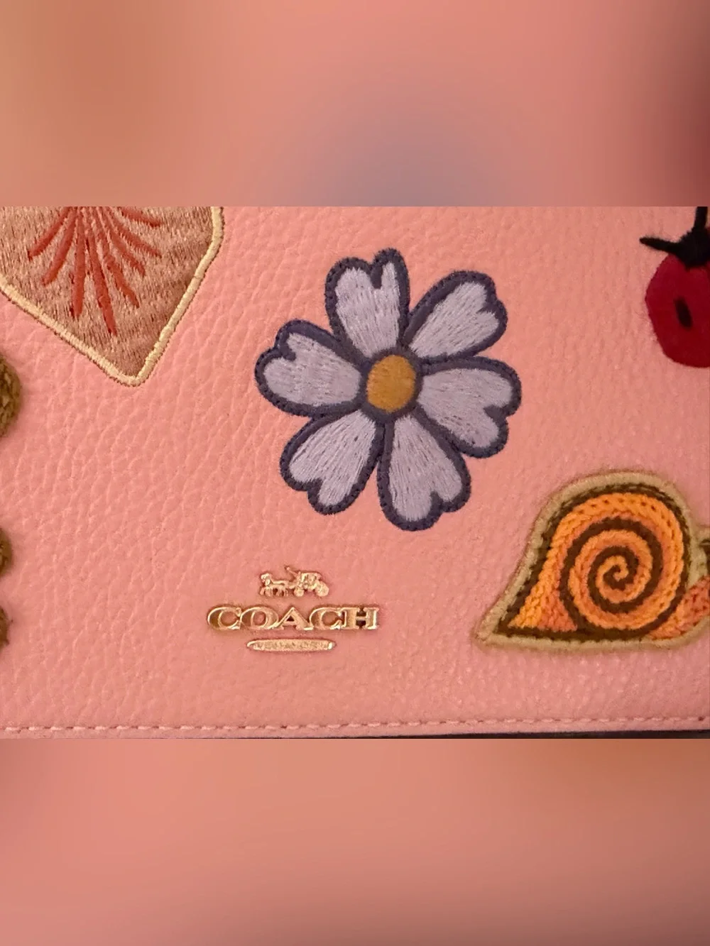 Coach pink leather